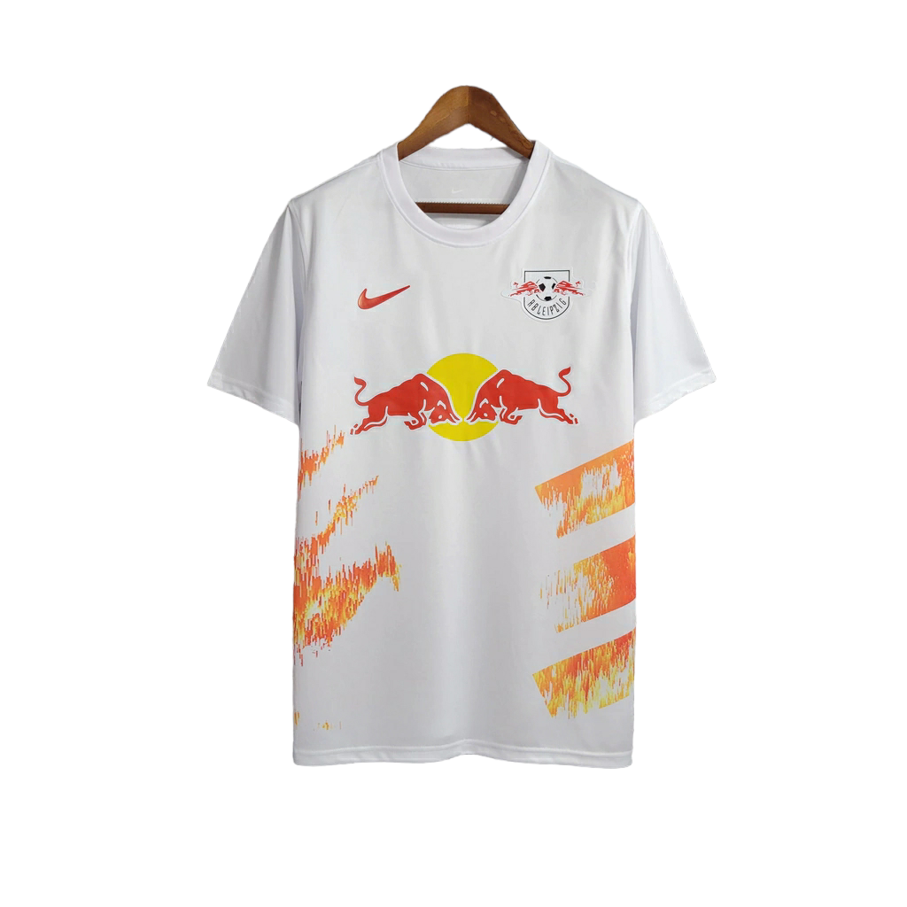Camisa Red Bull Leipzig 23/24 - Torcedor Nike Masculina - Branca com detalhes em