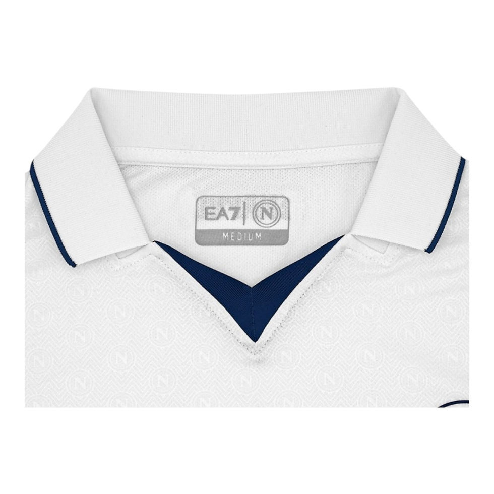Miniatura: Camisa Napoli II 24/25 - Torcedor EA7 Masculina - Branca com detalhes em azul