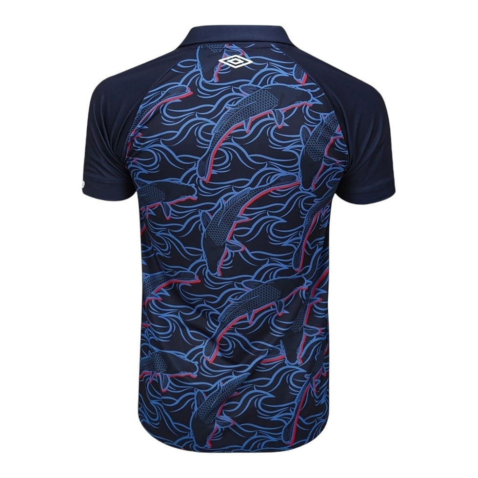 Miniatura: Camisa Santos III 23/24 - Torcedor Umbro Masculina - Azul com detalhes em vermel