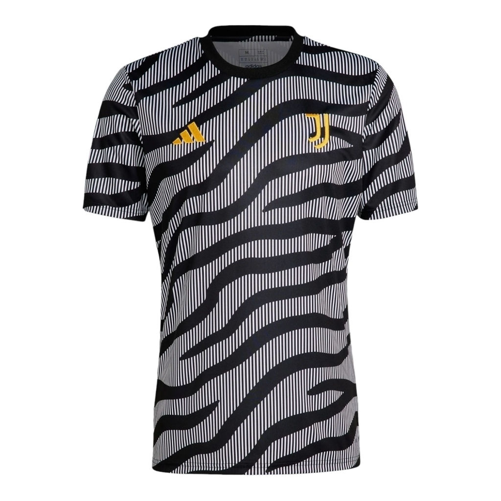 Camisa Juventus Pré-jogo 23/24 - Torcedor Adidas Masculina - Preta com detalhes