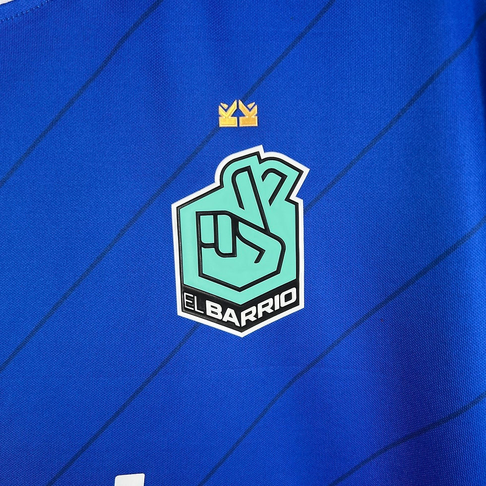 Miniatura: Camisa El Barrio I 23/24 - Torcedor Adidas Masculina - Azul com detalhes em bran