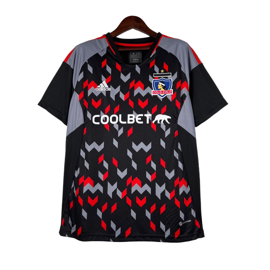 Camisa Colo Colo do Chile Treino 23/24 - Torcedor Adidas Masculina - Preta com d