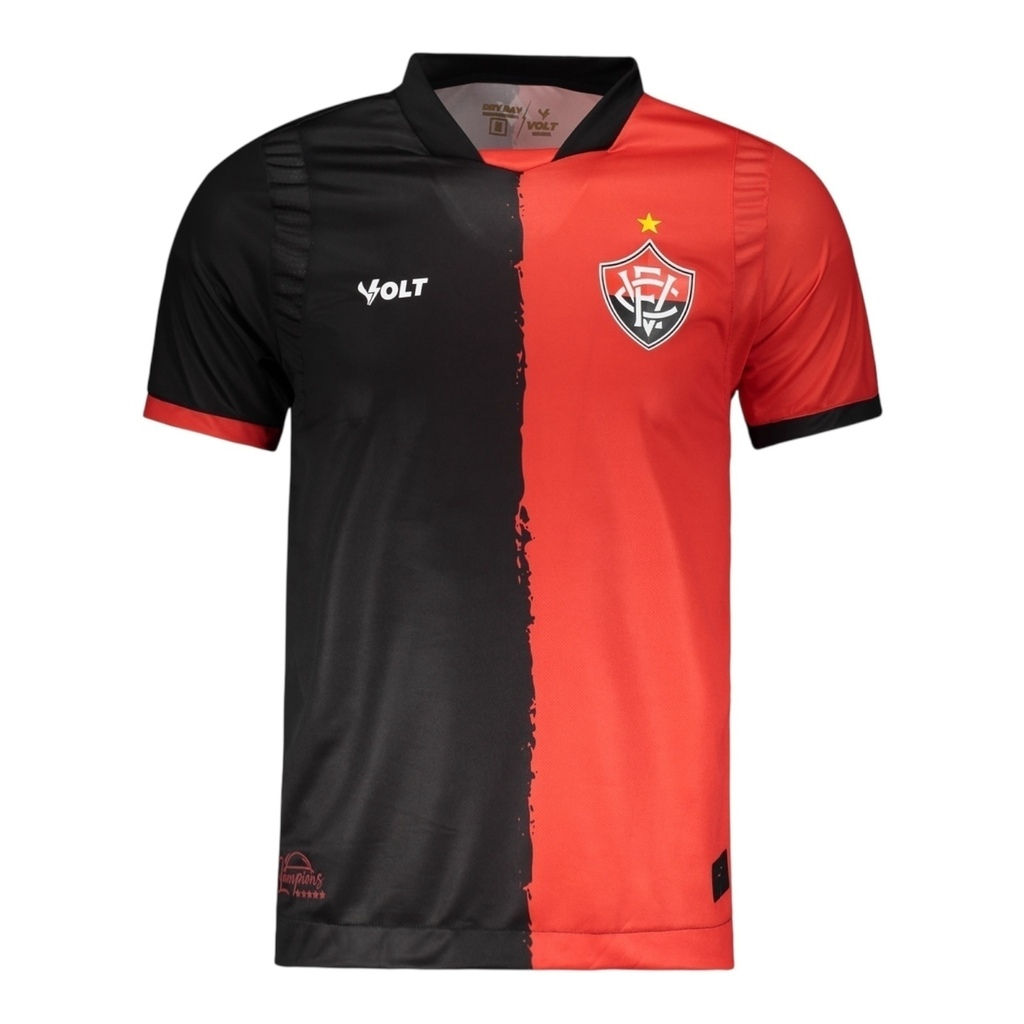 Camisa Vitória Copa do Nordeste 25/26 - Torcedor Volt Masculina - Vermelha e pre