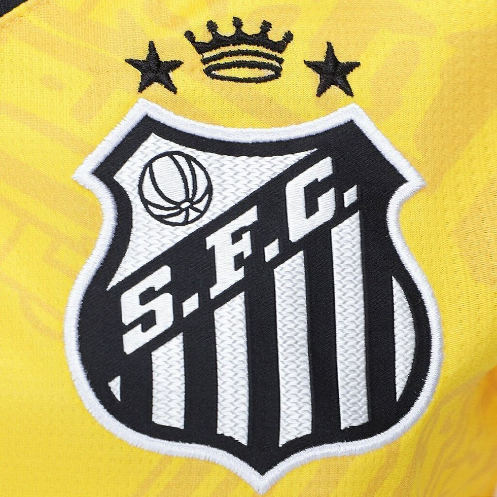 Miniatura: Camisa Santos III 24/25 - Torcedor Umbro Feminina - Amarela com detalhes em pret