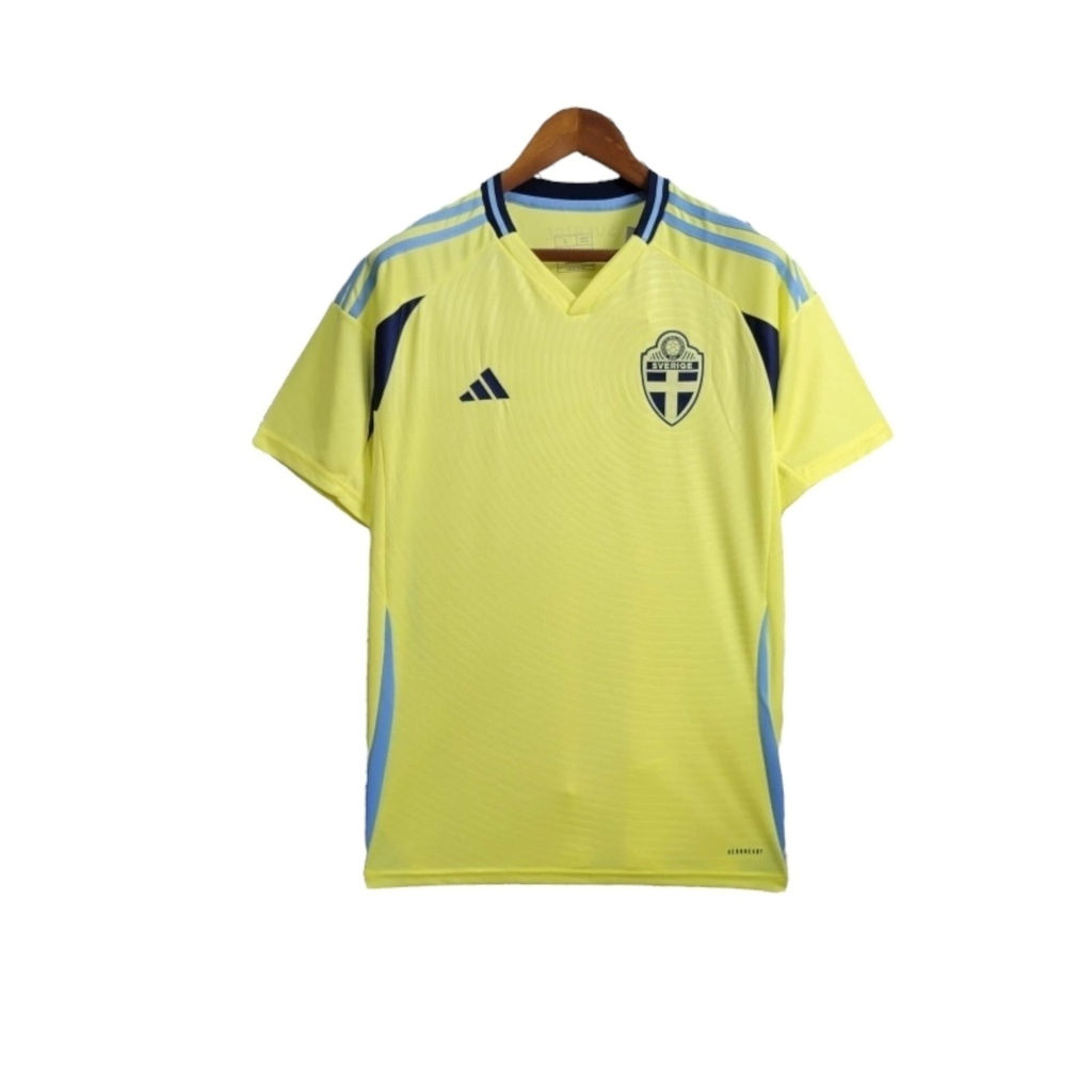 Camisa Seleção Suécia I 24/25 - Torcedor Adidas Masculina - Amarela com detalhes