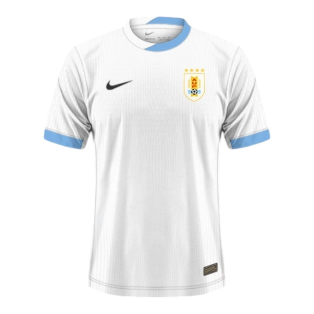 Camisa Seleção do Uruguai II 24/25 - Torcedor Nike Masculina - Branca com detalh