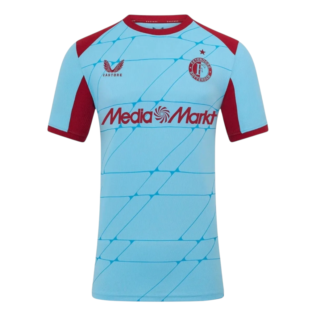 Camisa Feyenoord III 25/26 - Torcedor Castore Masculina - Azul e vermelha