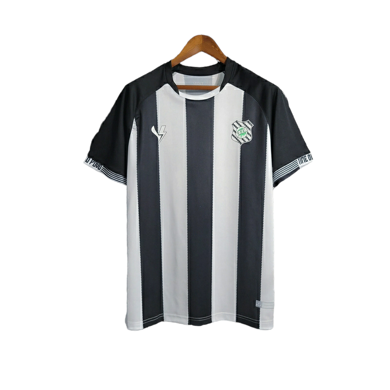 Camisa Figueirense I 23/24 - Torcedor Volt Masculina - Preta com detalhes em bra