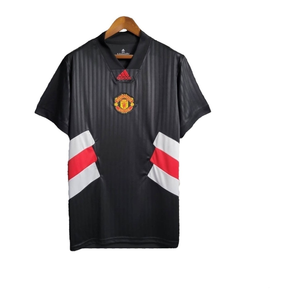 Miniatura: Camisa Manchester United 23/24 - Torcedor Adidas Masculina - Preta com detalhes