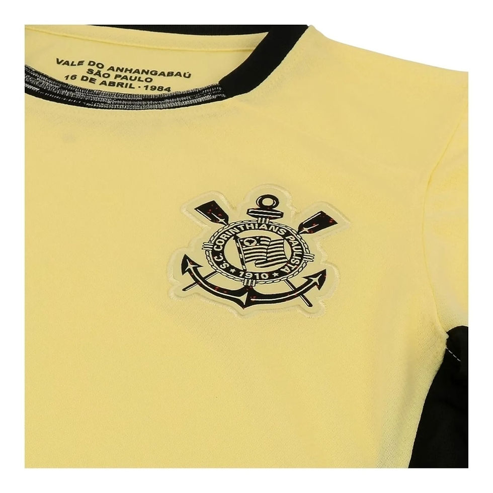 Miniatura: Camisa Corinthians III 23/24 - Torcedor Nike Feminina - Amarela com detalhes em