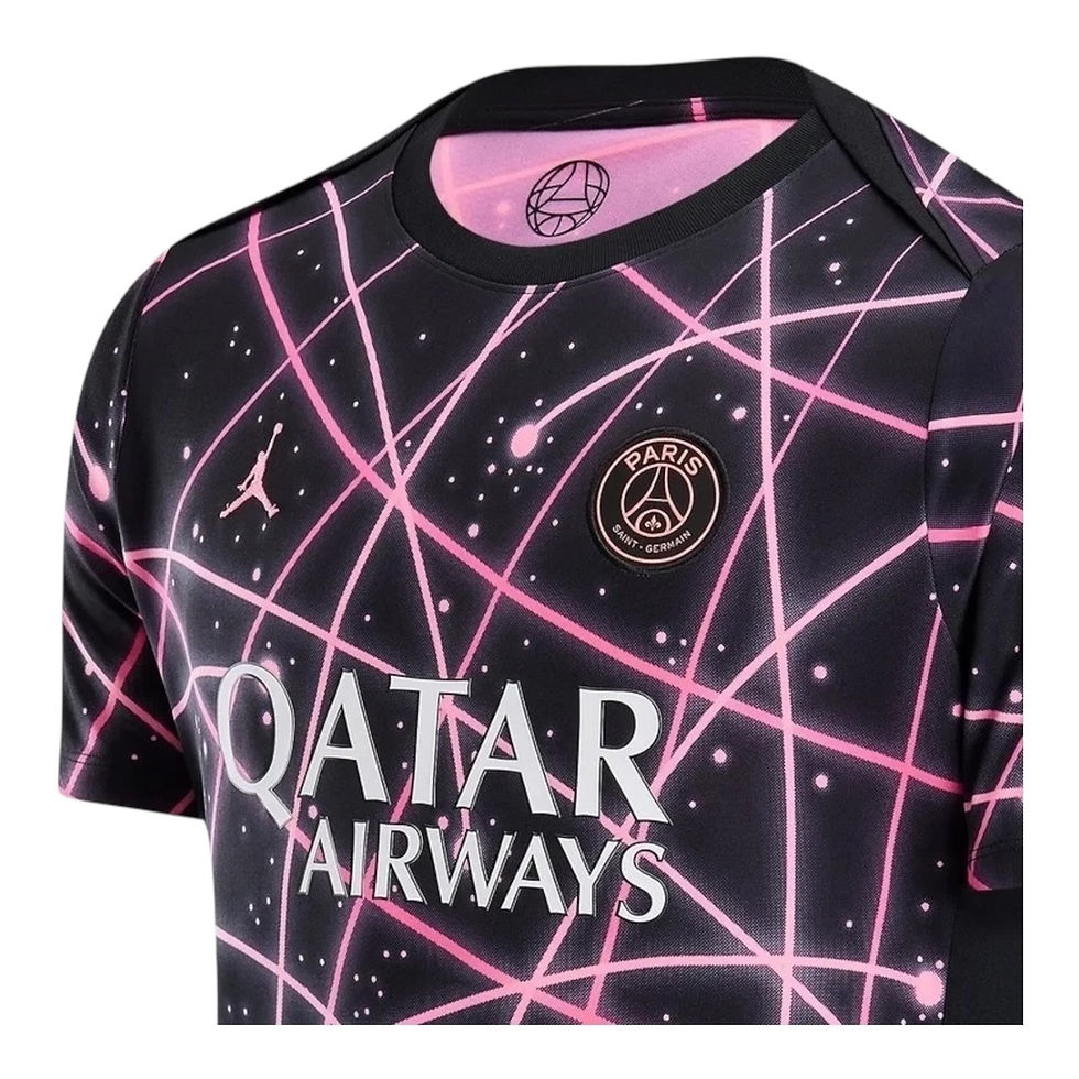 Miniatura: Camisa Paris Saint-Germain Pré-jogo 25/26 - Torcedor Jordan Masculina - Preta co