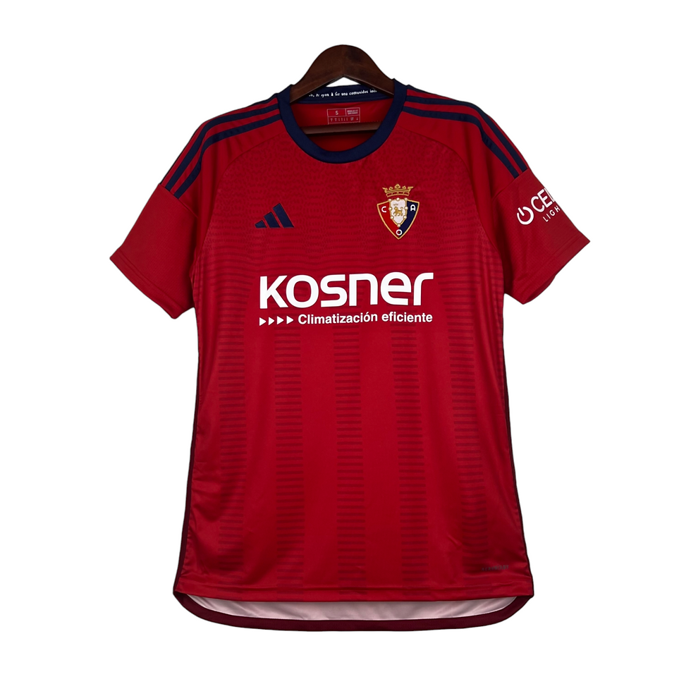 Miniatura: Camisa Osasuna I 23/24 - Torcedor Adidas Masculina - Vermelha com detalhes em az