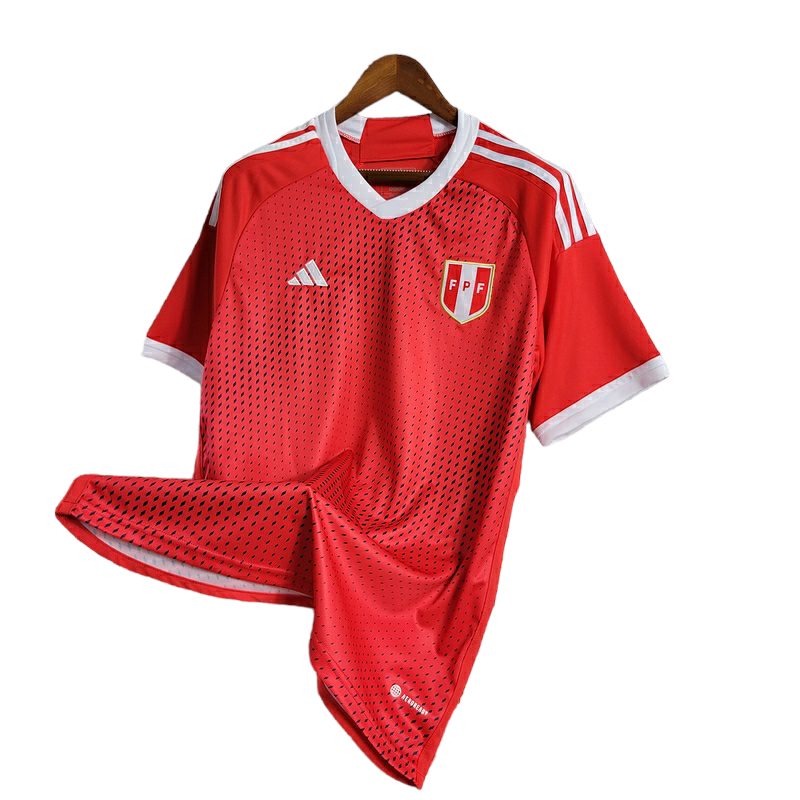 Miniatura: Camisa Seleção Peru II 23/24 - Torcedor Adidas Masculina - Vermelha com detalhes