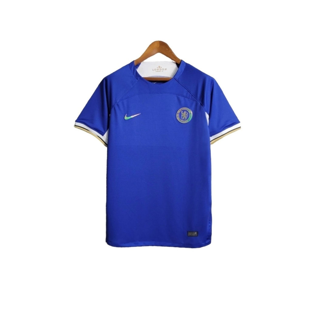 Camisa Chelsea I 23/24 - Torcedor Nike Masculina - Azul com detalhes em branco e