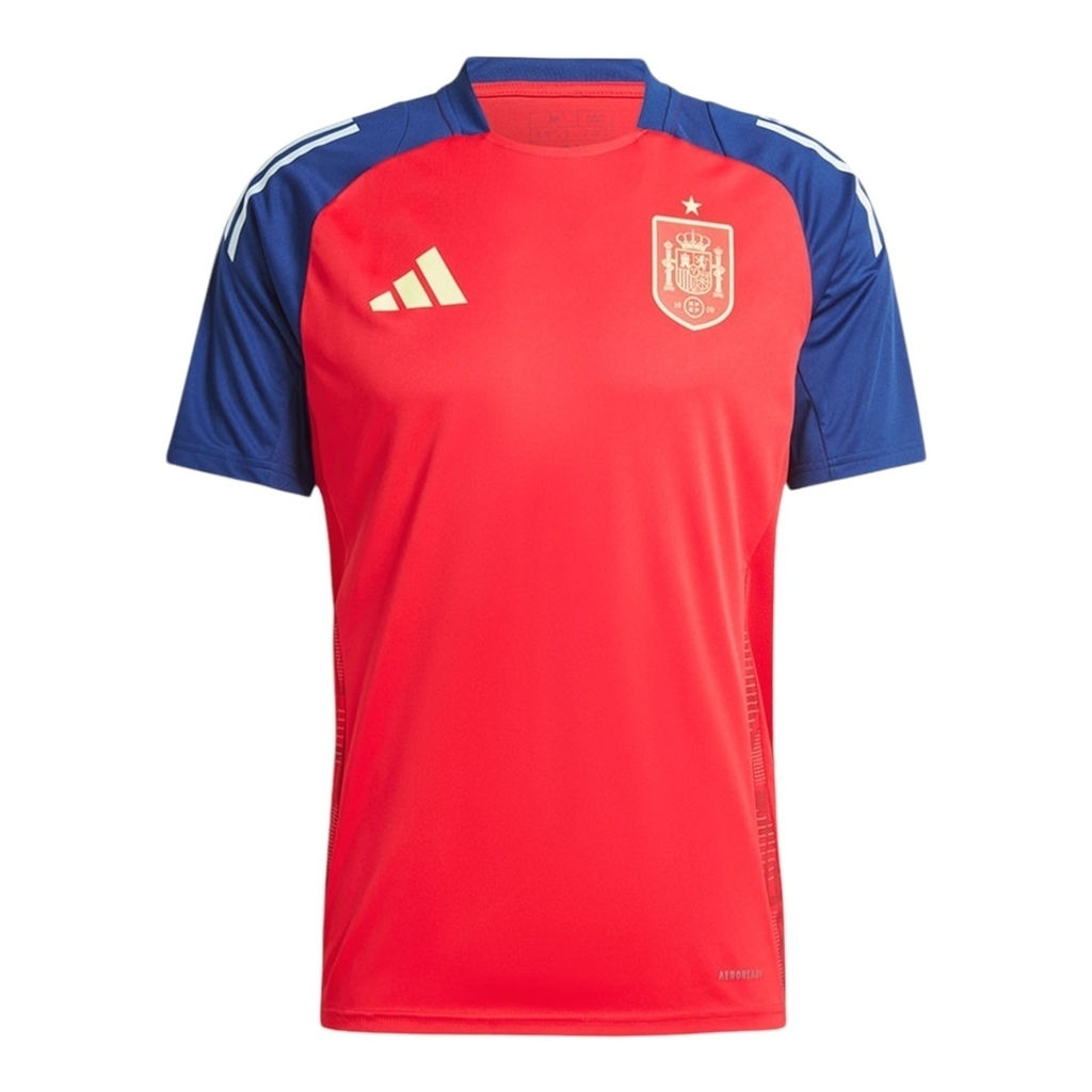 Camisa Seleção da Espanha Treino 24/25 - Torcedor Adidas Masculina - Vermelha co