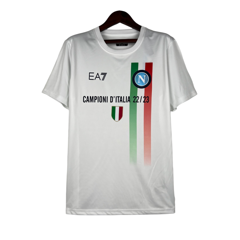 Camisa Napoli Edição especial 23/24 - Torcedor EA7 Masculina - Branca