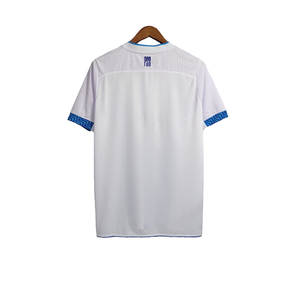 Miniatura: Camisa Paysandu I 23/24 Torcedor Masculina - Branca com listra azul