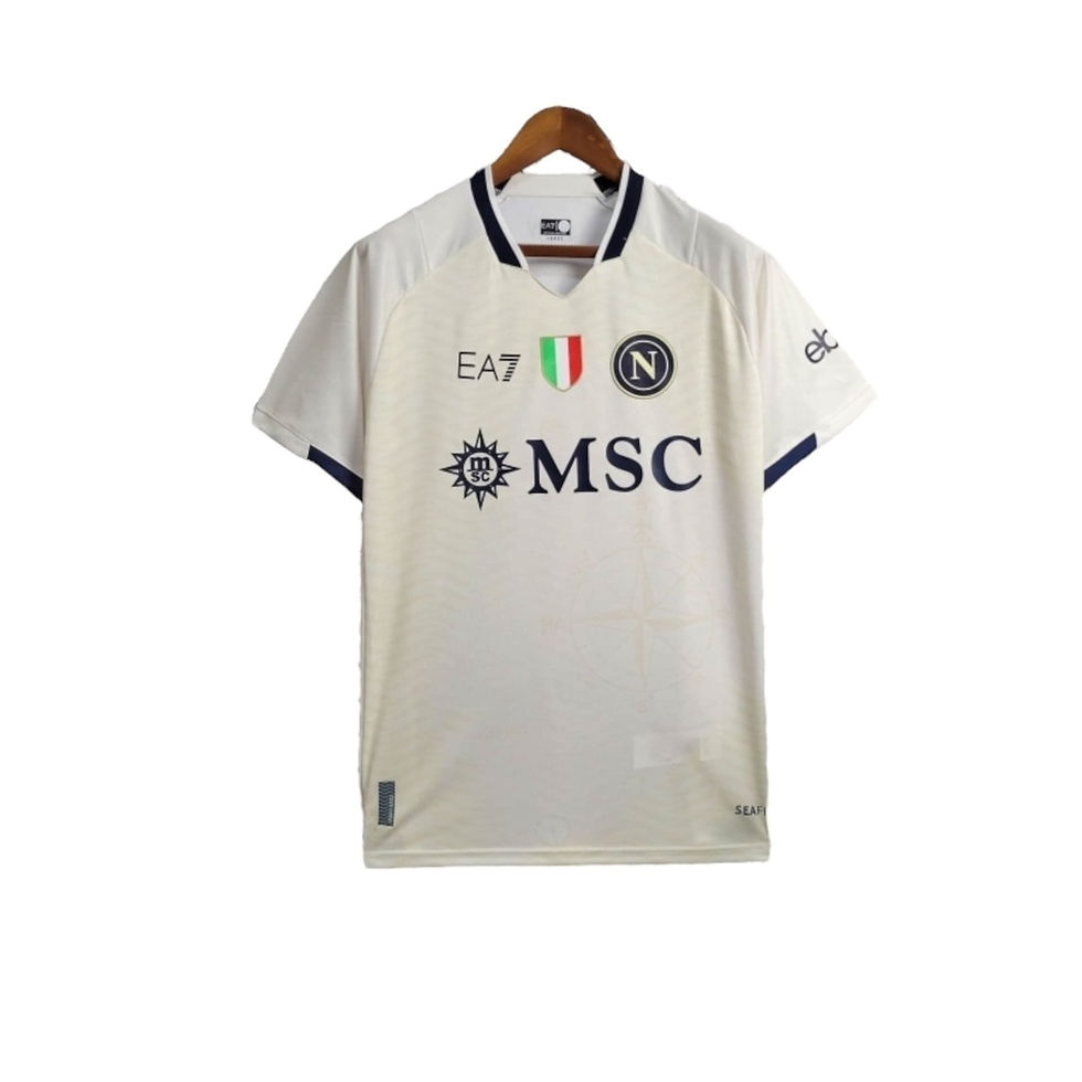 Miniatura: Camisa Napoli Edição especial 24/25 - Torcedor EA7 Masculina - Branca com detalh
