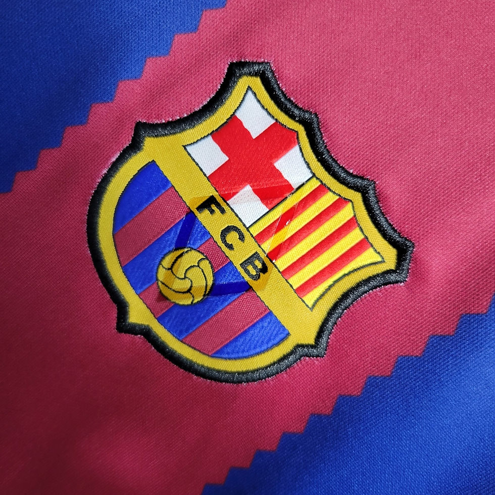 Miniatura: Camisa Barcelona I 23/24 - Feminina Nike - Azul e Grená