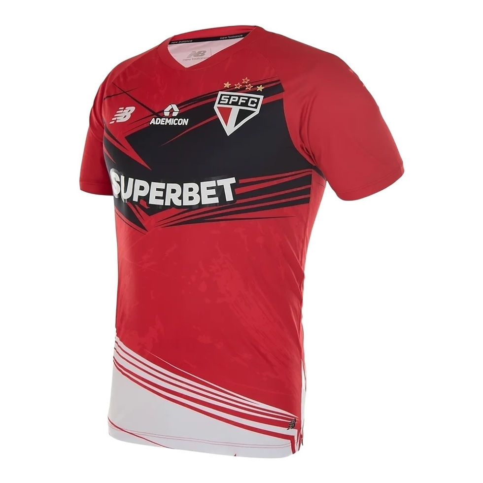 Miniatura: Camisa São Paulo Goleiro 25/26 - Torcedor New Balance Masculina - Vermelha com d
