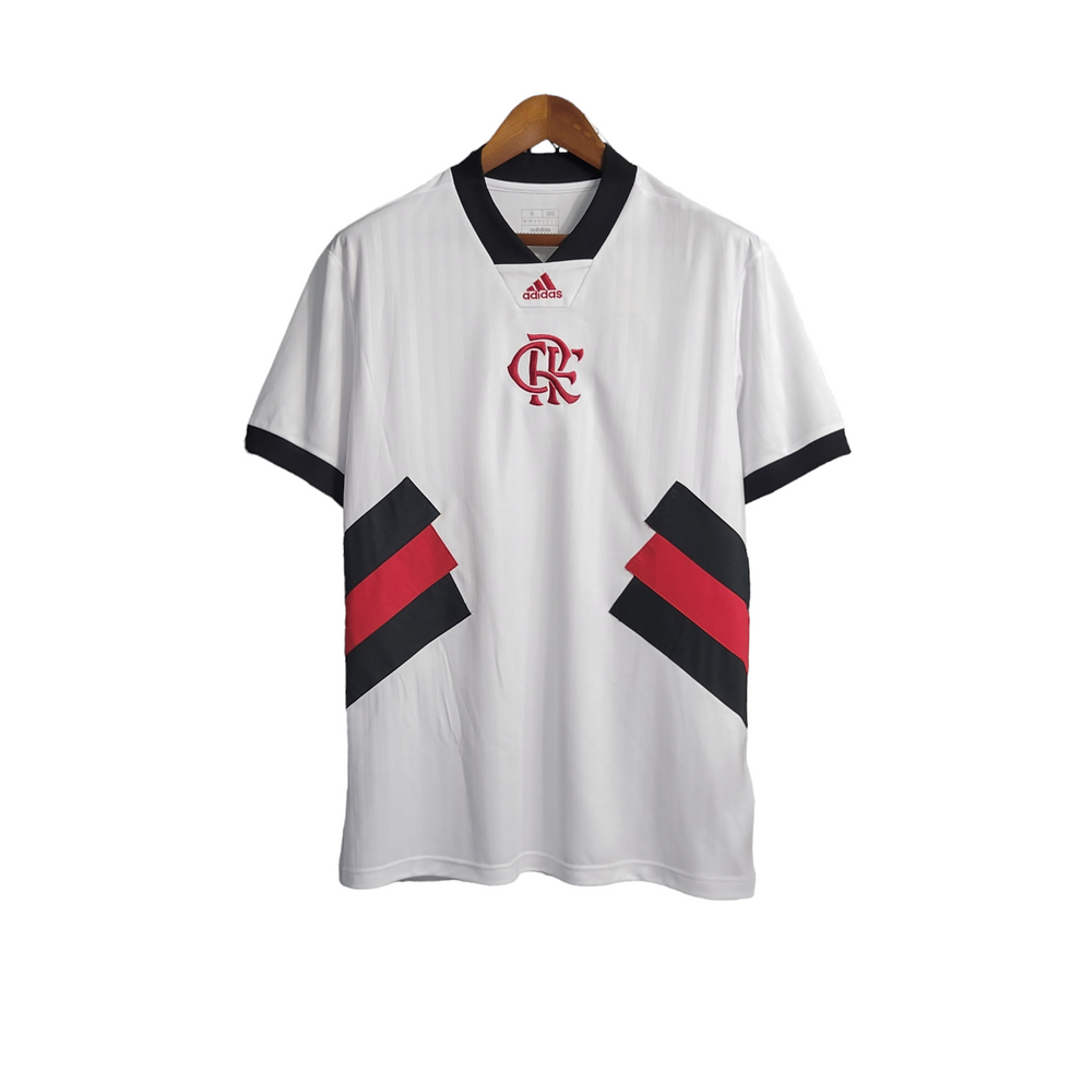 Miniatura: Camisa Flamengo II 23/24 Torcedor Adidas Masculina - Branca com detalhes em pret