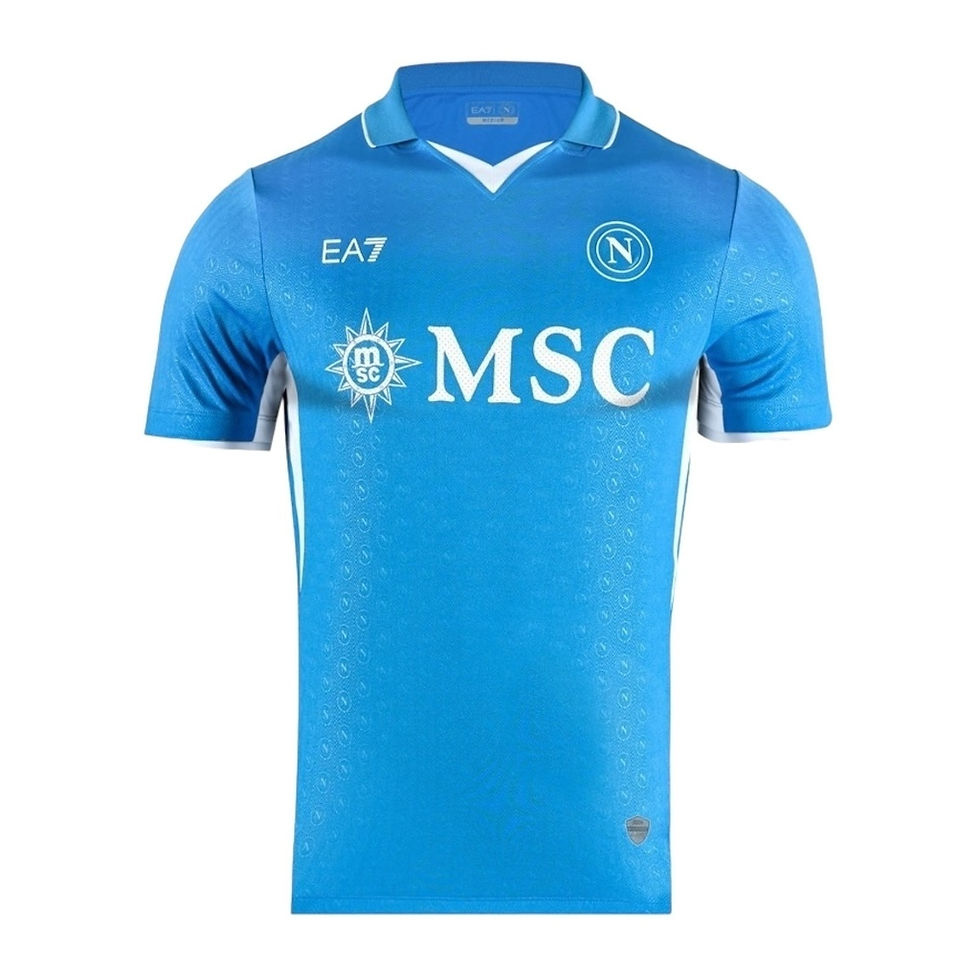 Miniatura: Camisa Napoli I 24/25 - Torcedor EA7 Masculina - Azul com detalhes em branco