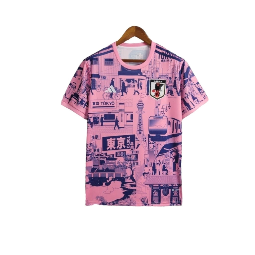 Camisa Japão Edição especial 24/25 - Torcedor Adidas Masculina - Rosa com detalh