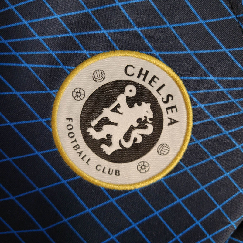 Miniatura: Camisa Chelsea II 23/24- Torcedor Nike Feminina - Azul com detalhes em preto