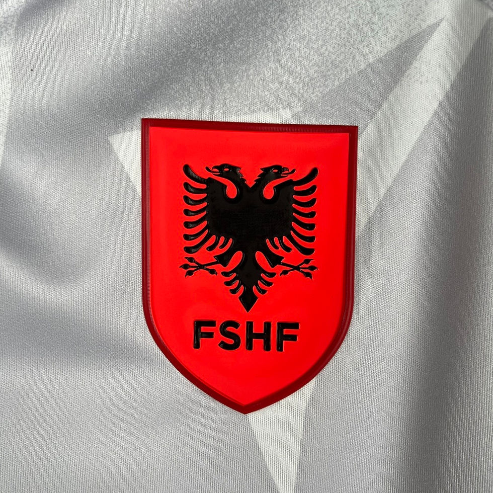 Miniatura: Camisa Seleção Albânia II II 23/24 - Torcedor Macron Masculina - Branca com deta