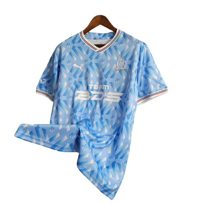 Miniatura: Camisa Olympique Marseille Treino 23/24 - Torcedor Puma Masculina - Azul com det
