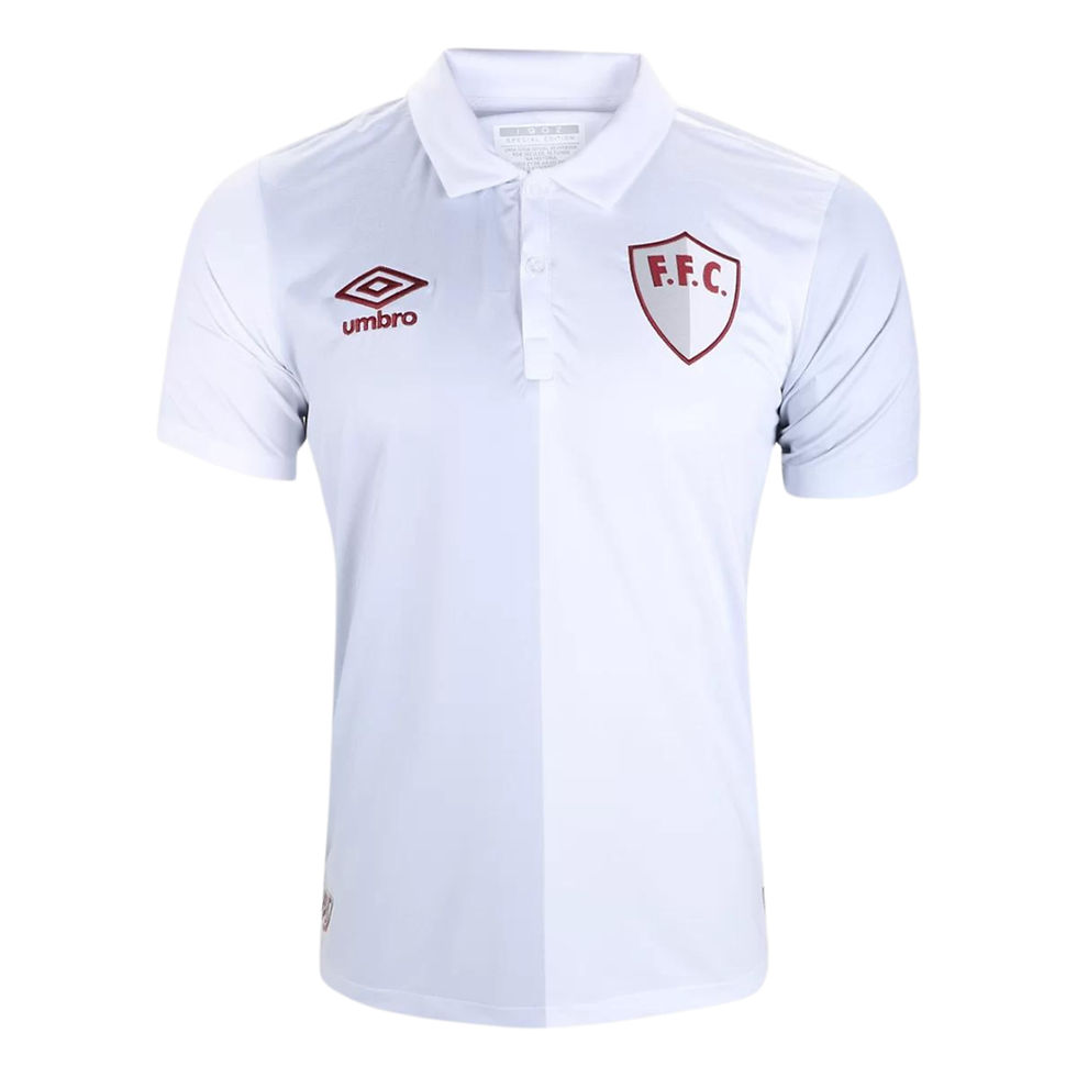 Miniatura: Camisa Fluminense 120 anos Torcedor Umbro Masculina - Branca e Cinza