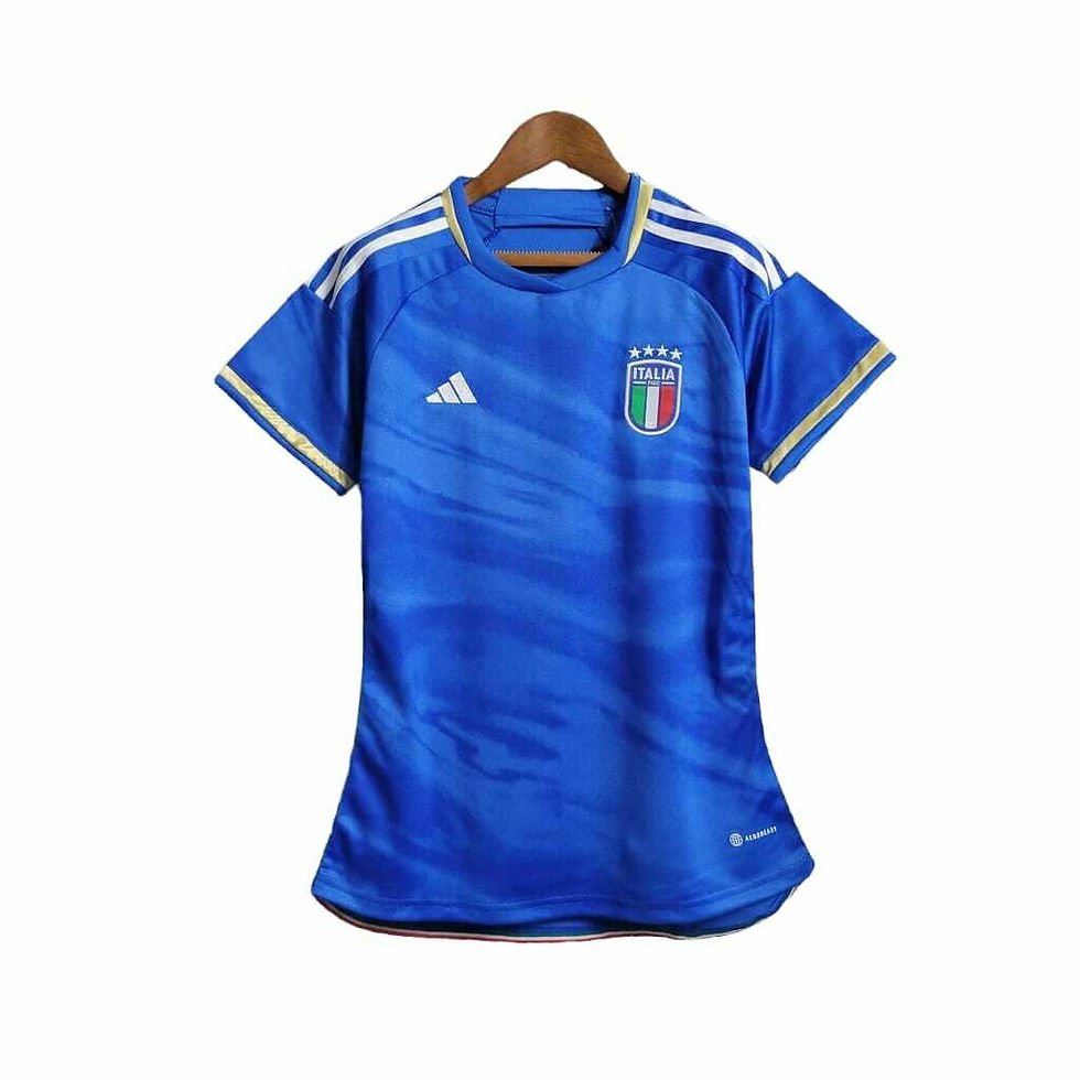 Miniatura: Camisa Seleção da Itália I 23/24 - Torcedor Adidas Feminina - Azul