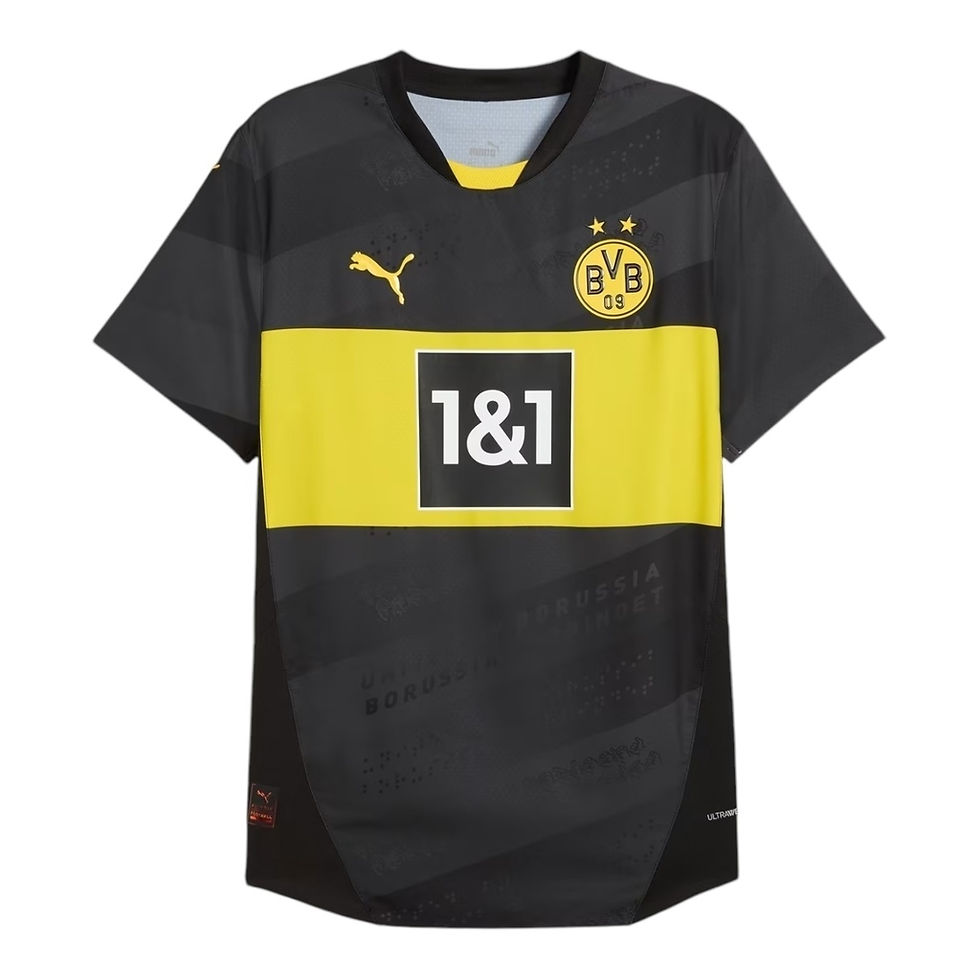 Miniatura: Camisa Borussia Dortmund II 24/25 - Torcedor Puma Masculina - Preta com detalhes