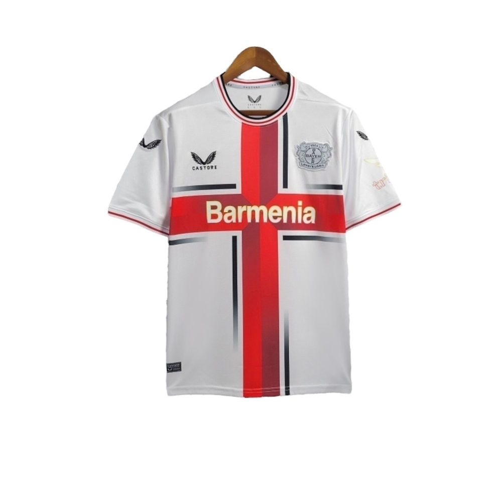 Miniatura: Camisa Bayern Leverkusen II 24/25 - Torcedor Castore Masculina - Branca
