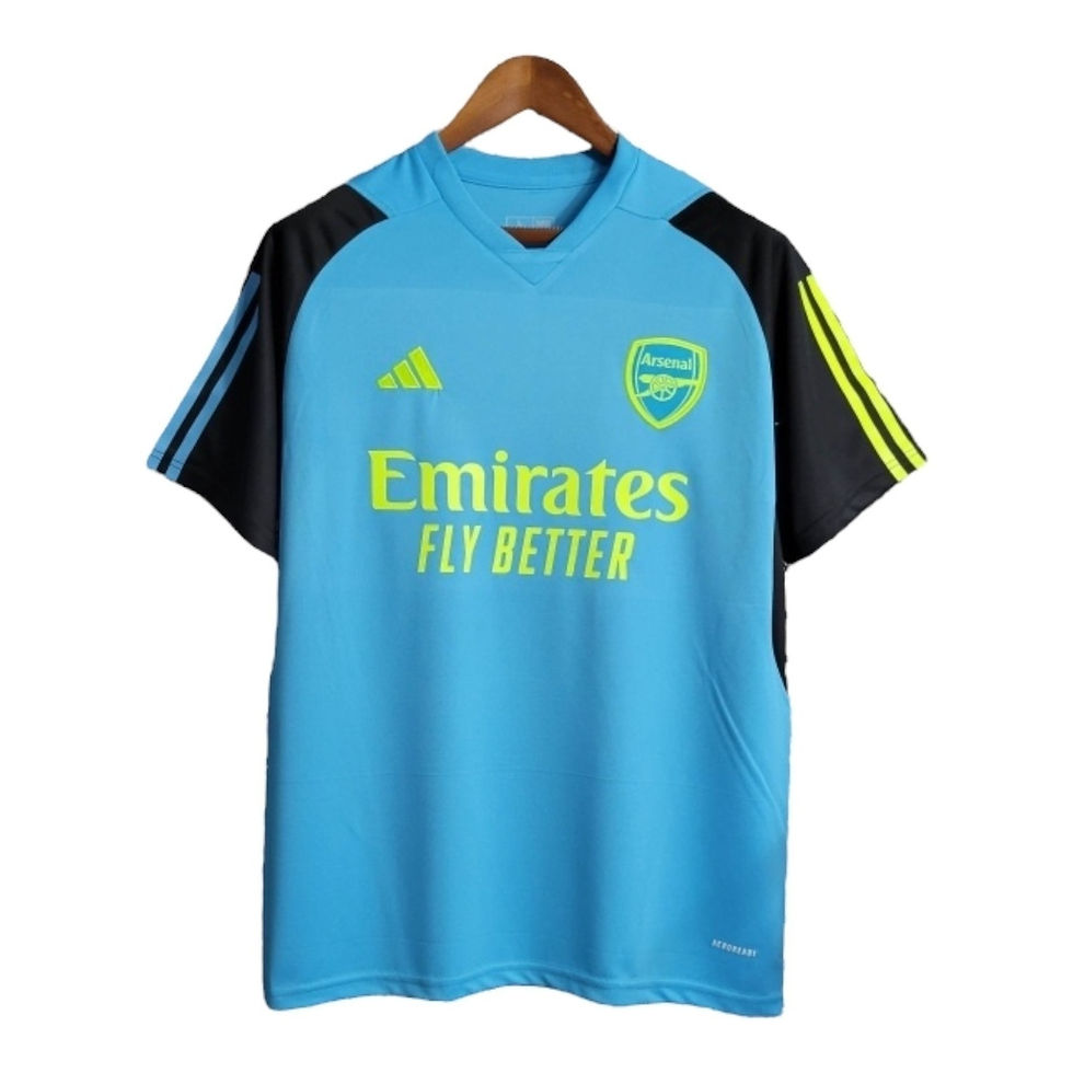 Miniatura: Camisa Treino Arsenal 23/24 - Torcedor Adidas Masculina - Azul com detalhes em p