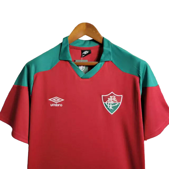 Miniatura: Camisa Fluminense Treino I 23/24 Umbro Torcedor Masculina - Vermelha com detalhe