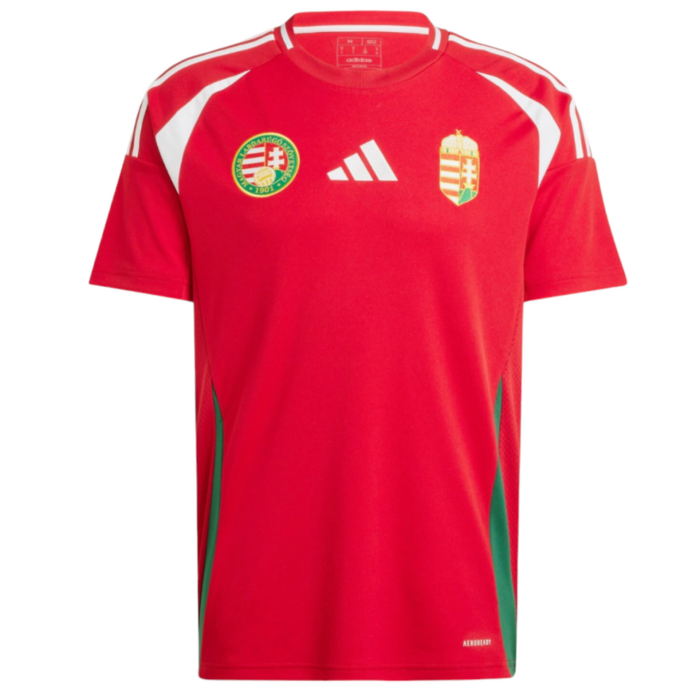 Miniatura: Camisa Seleção Hungria I 24/25 Eurocopa 2024 - Torcedor Adidas Masculina - Verme
