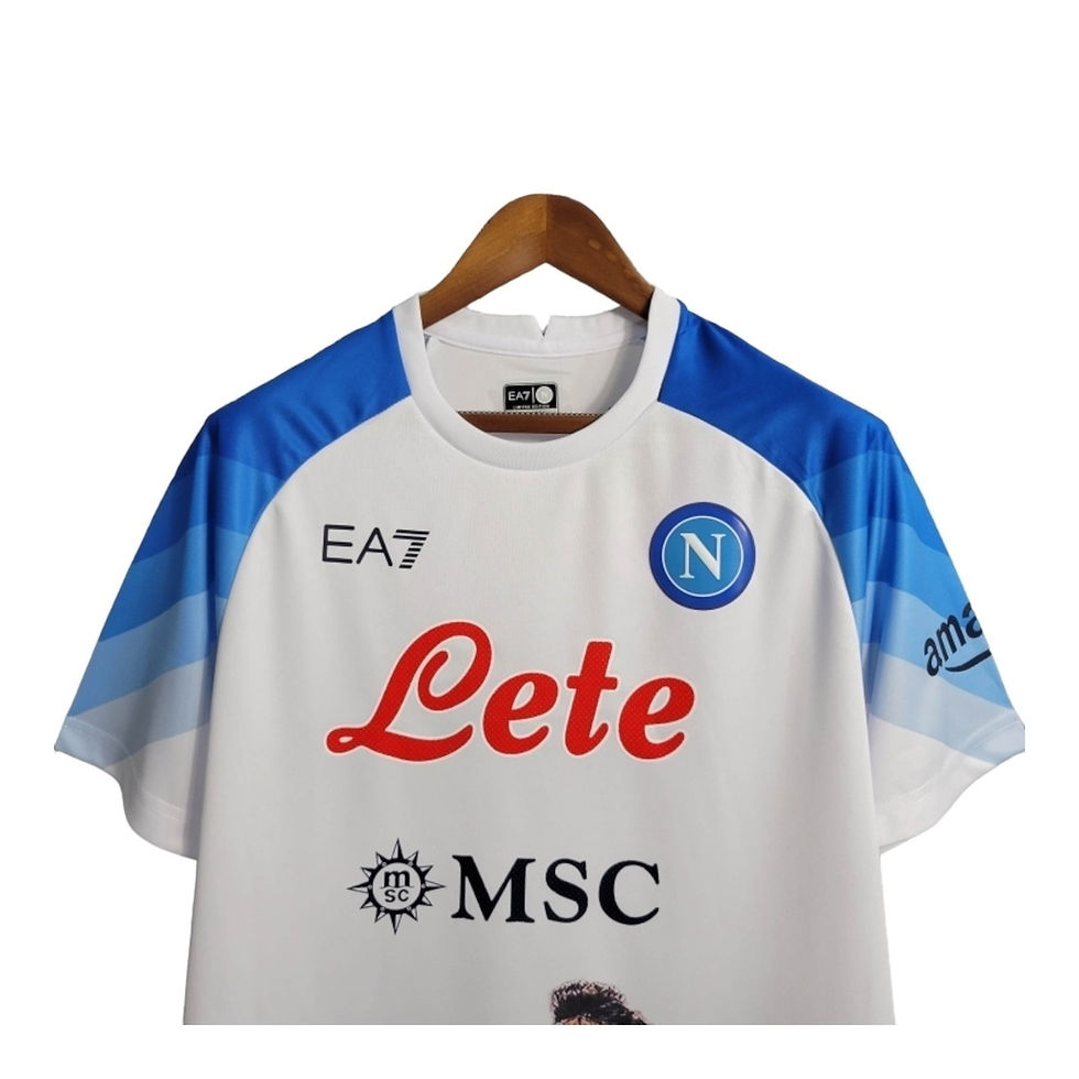 Miniatura: Camisa Napoli Edição Champions 23/24 - Torcedor EA7 Masculina - Branca com detal