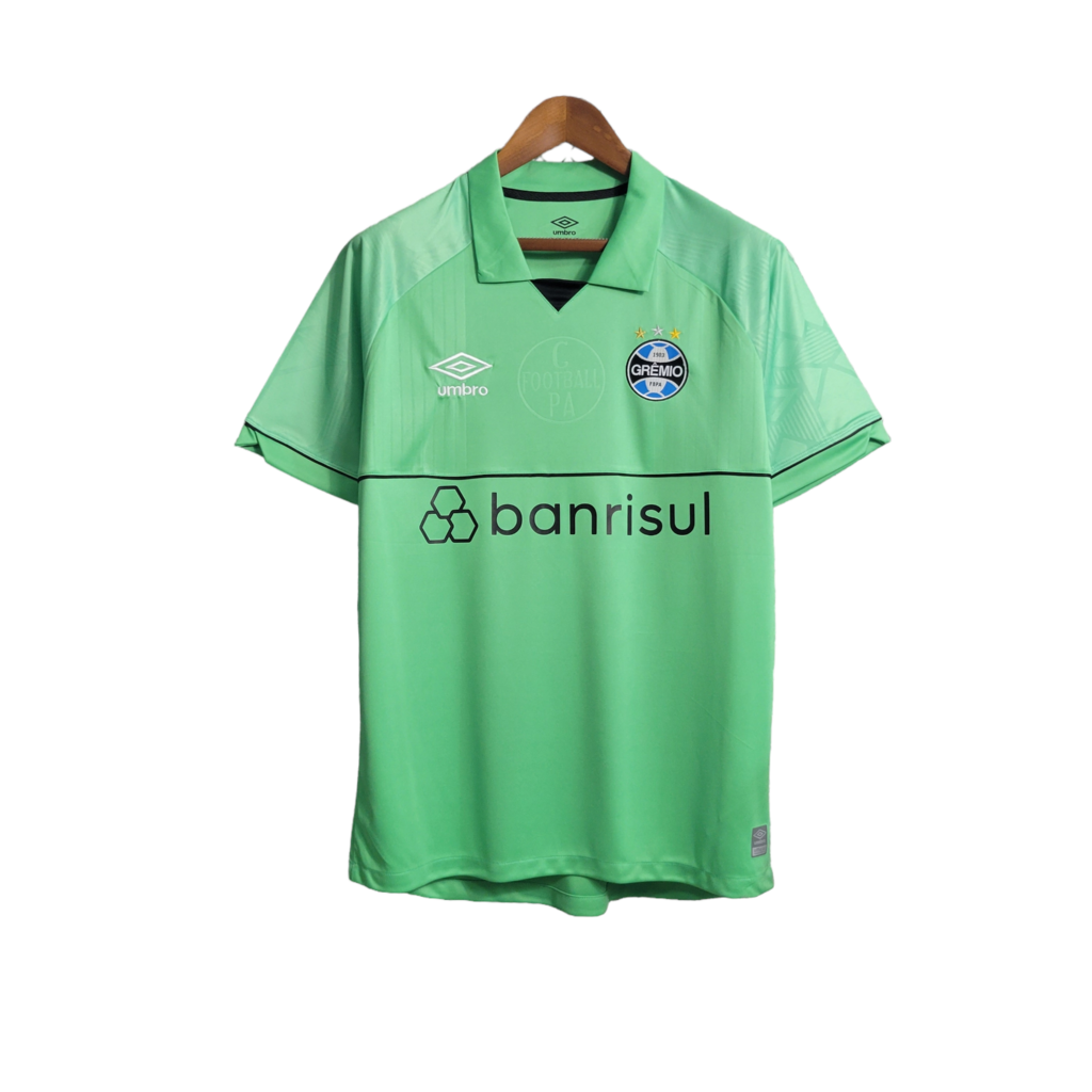 Camisa Grêmio Goleiro 23/24 - Torcedor Umbro Masculina - Verde com detalhes em p