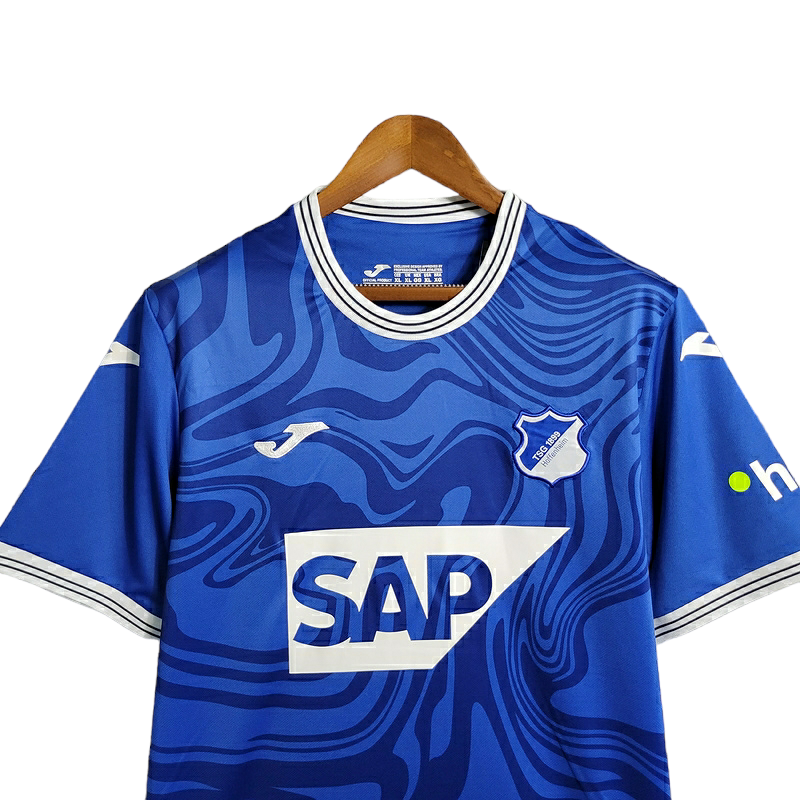 Miniatura: Camisa Hoffenheim I 23/24 - Torcedor Joma Masculina - Azul com detalhes em branc