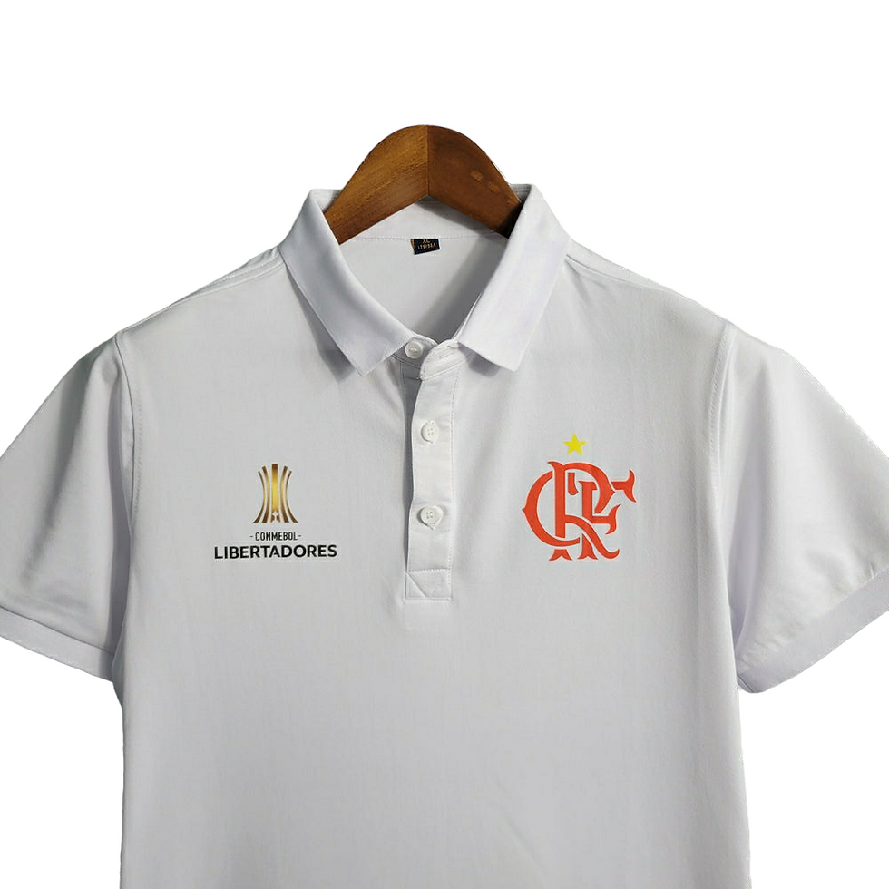 Miniatura: Camisa Flamengo Polo Edição Especial Conmebol 23/24 Torcedor Masculina -Branca c