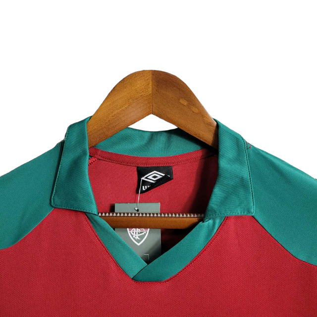 Miniatura: Camisa Fluminense Treino I 23/24 Umbro Torcedor Masculina - Vermelha com detalhe