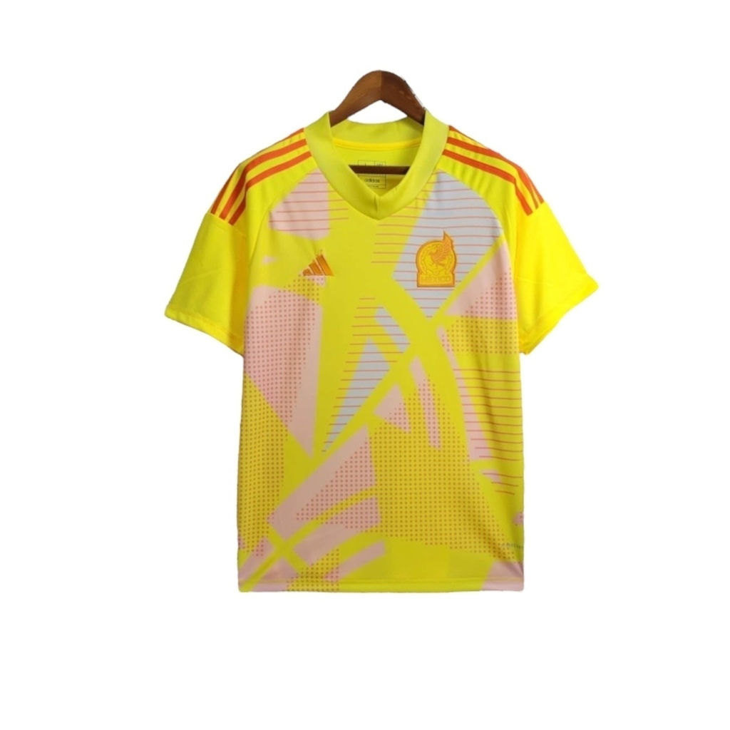 Camisa México Goleiro 24/25 - Torcedor Adidas Masculina - Amarela com detalhes e
