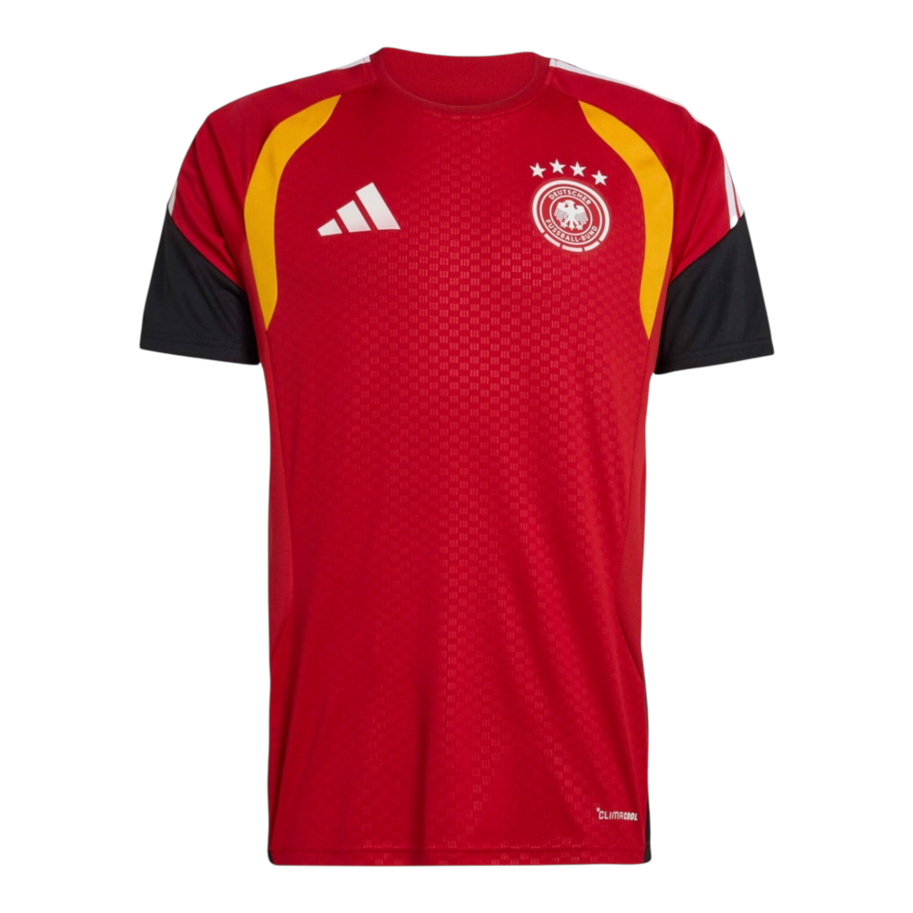 Camisa Seleção Alemanha Treino 26/27 - Torcedor Adidas Masculina - Vermelha e pr