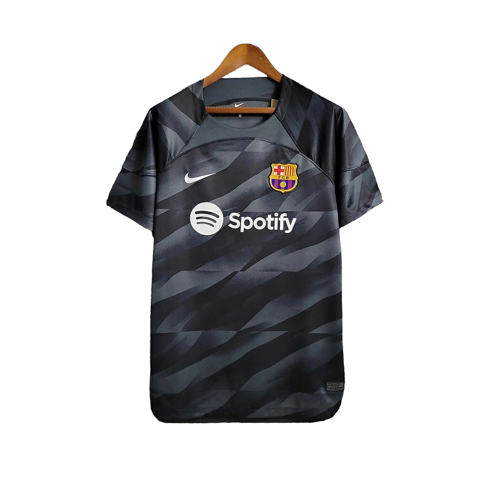 Miniatura: Camisa Barcelona Goleiro 23/24 Torcedor Nike Masculina - Preto