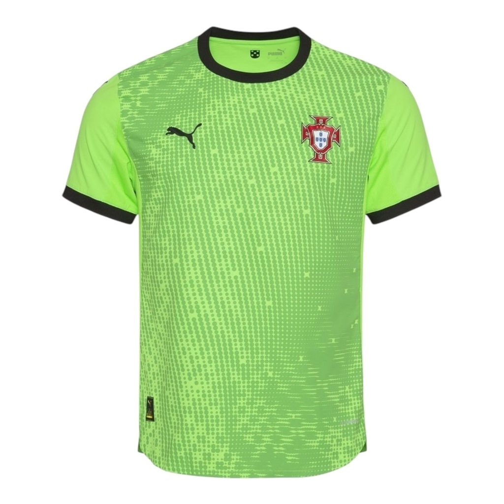 Camisa Seleção Portugal Goleiro 25/26 - Torcedor Puma Masculina - Verde com deta
