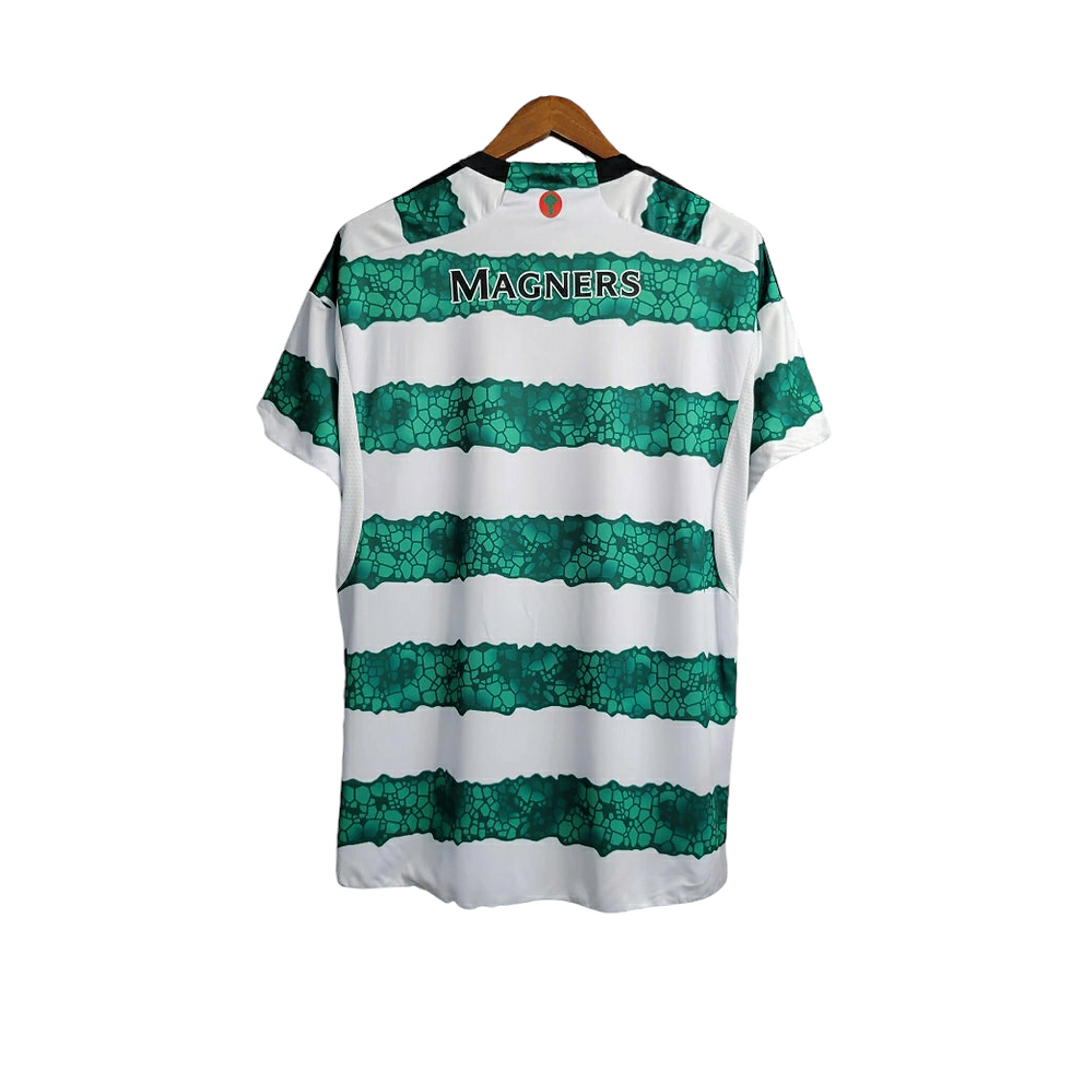 Miniatura: Camisa Celtic I 23/24 - Torcedor Adidas Masculina - Verde com detalhes em branco
