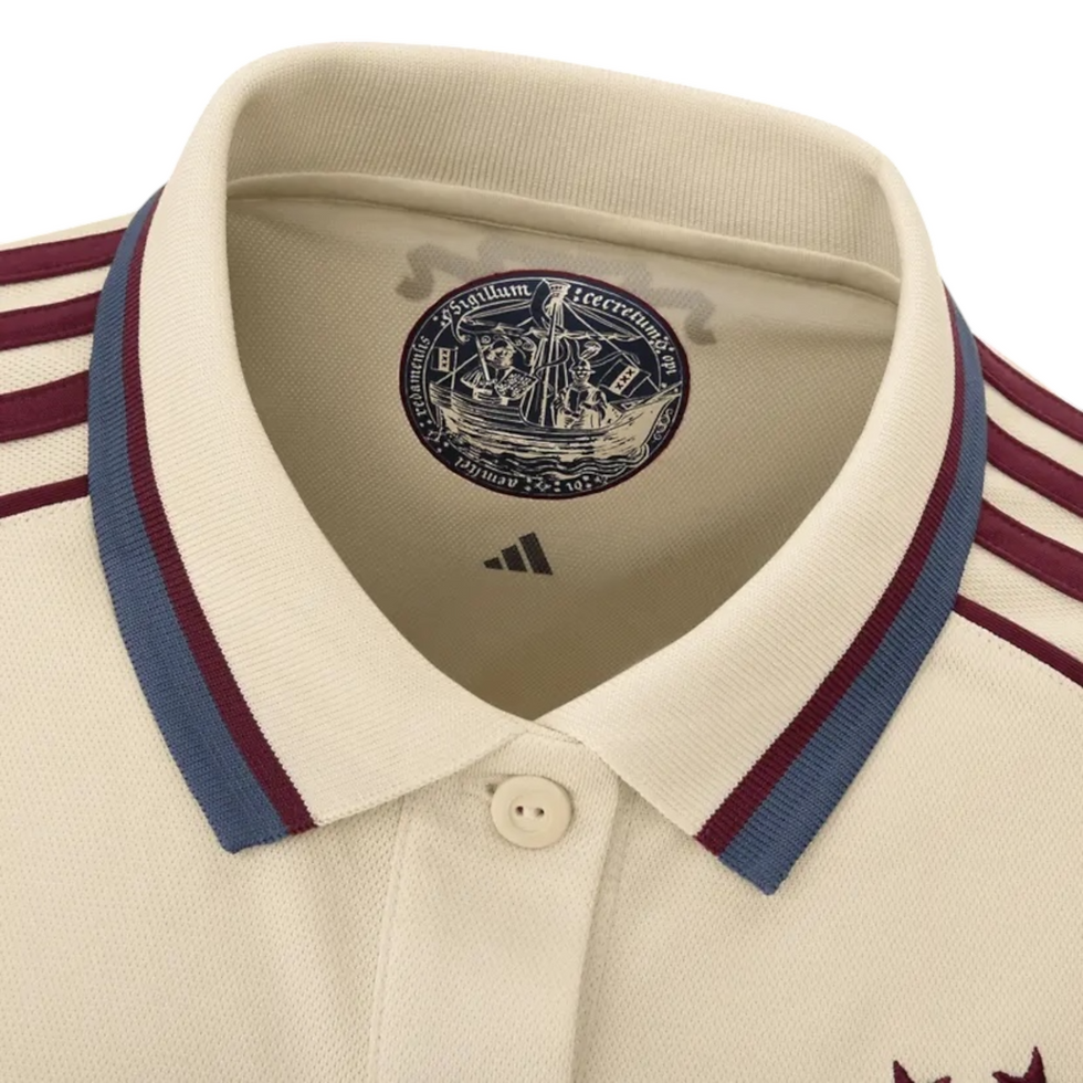 Miniatura: Camisa Ajax III 25/26 - Torcedor Adidas Feminina - Bege e azul