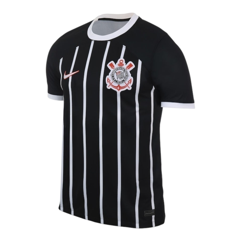 Camisa Corinthians II 23/24 - Torcedor Nike Masculina - Preta com detalhes listr
