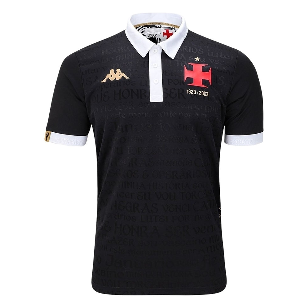 Miniatura: Camisa Vasco da Gama III 23/24 - Torcedor Kappa Masculina - Preta